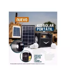 CAFINI - Kit Solar Portátil CAFINI Panel Solar SISTEMA DE ILUMINACIÓN
