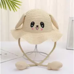 GENERICO - Huishi sombrero de verano niños 3 a 6 años levanta oreja - Beige