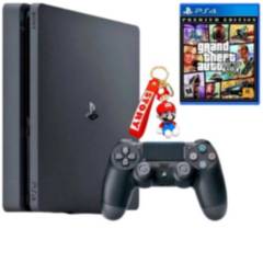 SONY - PlayStation 4 Slim 1TB Reacondicionadacon un juego y llavero de regalo