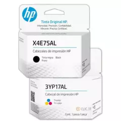 HP - Kit Cabezal HP X4E75AL 3YP17AL Negro Tricolor