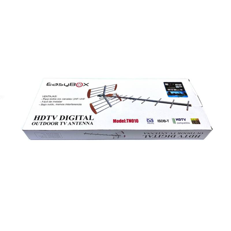 ANTENA DE TELEVISION HD EASYBOX CON 10 METROS DE CABLE Easy Corp