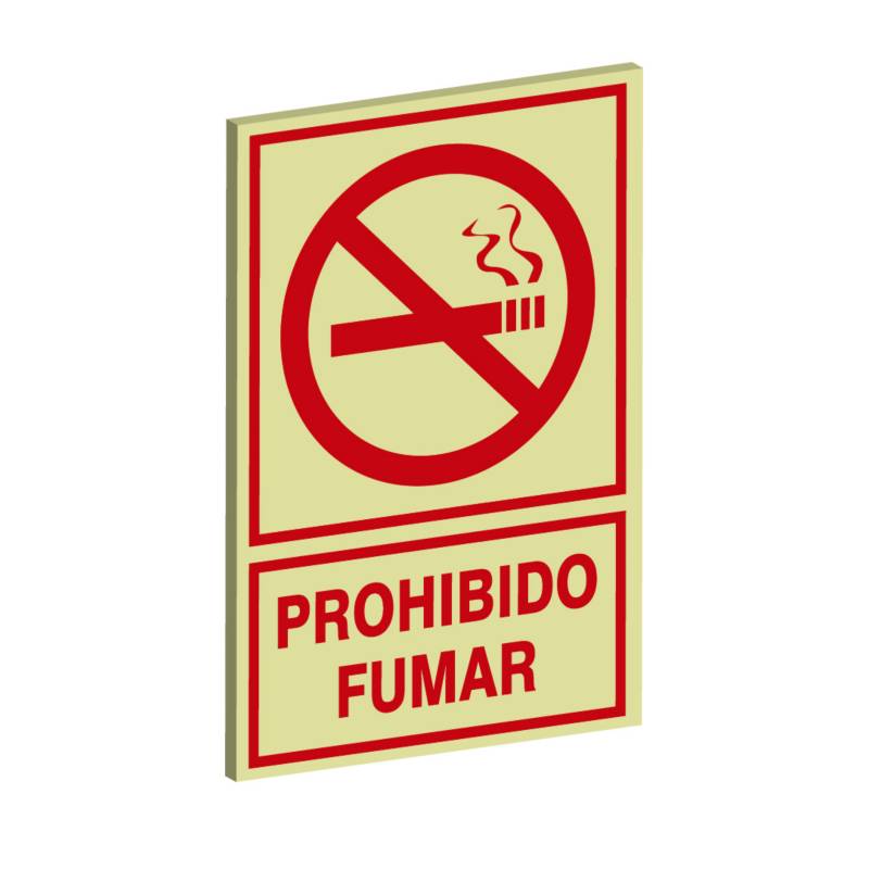 Señal de Prohibido Fumar con Base 20x30cm - Promart