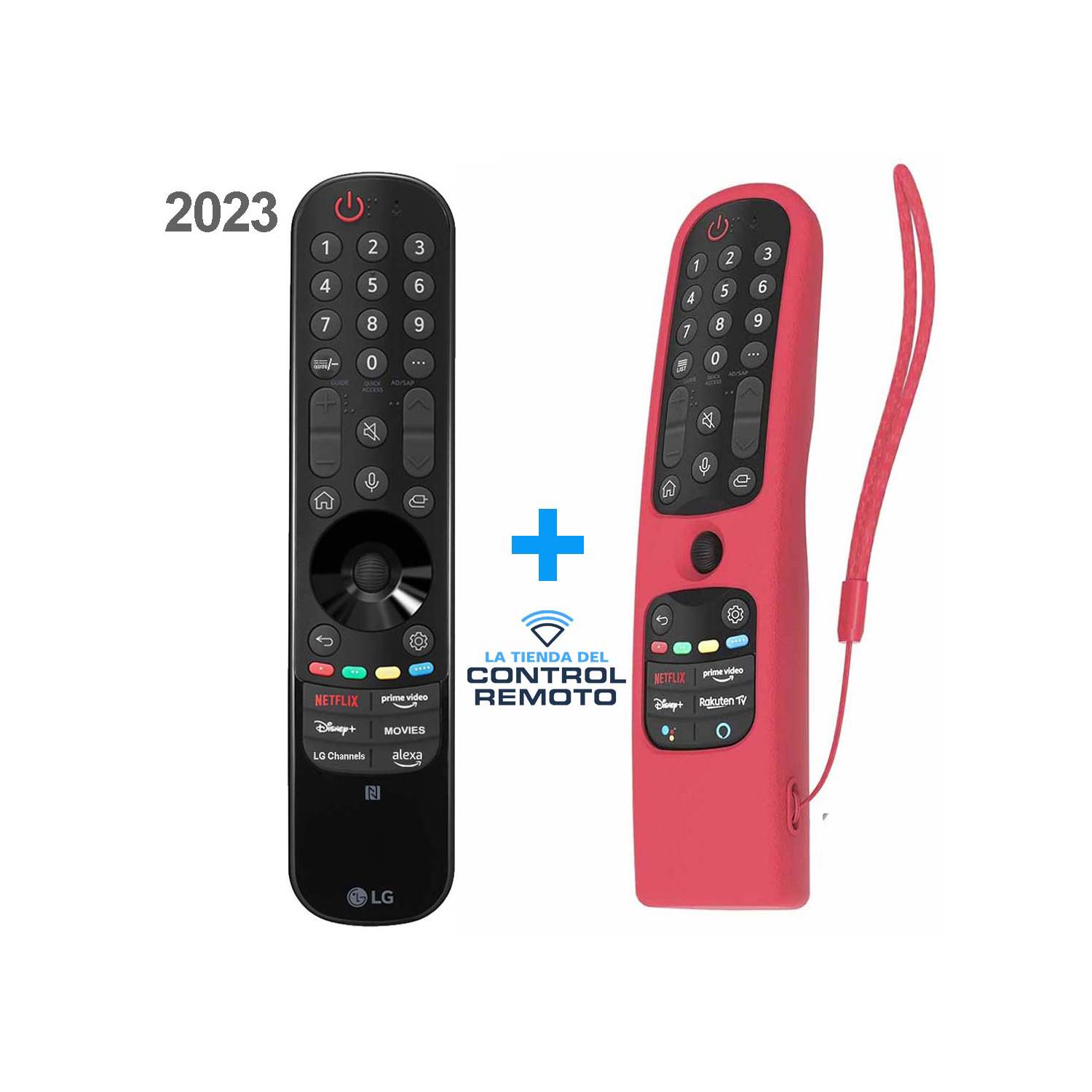 Control LG Magic Remote MR23GN Modelo 2023 + Funda Rojo LG