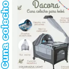 EBABY - Cuna Corral Mecedora Colecho DACORA con tul