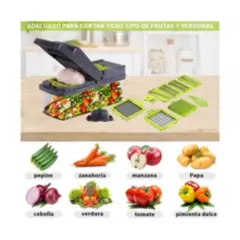 IMPORTADO - Picador de Verduras Alimentos Multifuncional Cortador Multiuso 12 en 1