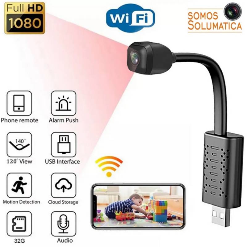 Camara Espia Wifi FullHD - Solumatica - Lente Flexible Para Celulares OEM