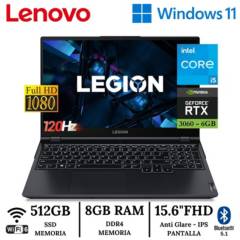 Laptop Lenovo 15ITH6H Legion 15.6" FHD Intel Core i5-11400H 8GB RAM 512GB SSD RTX 3060 WIN 11