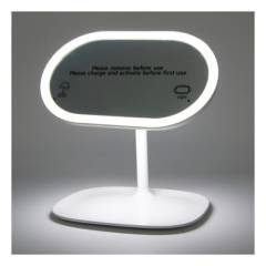 MUNAIQUI - Espejo y Lámpara de Mesa Táctil con Luz LED Munaiqui Color Blanco