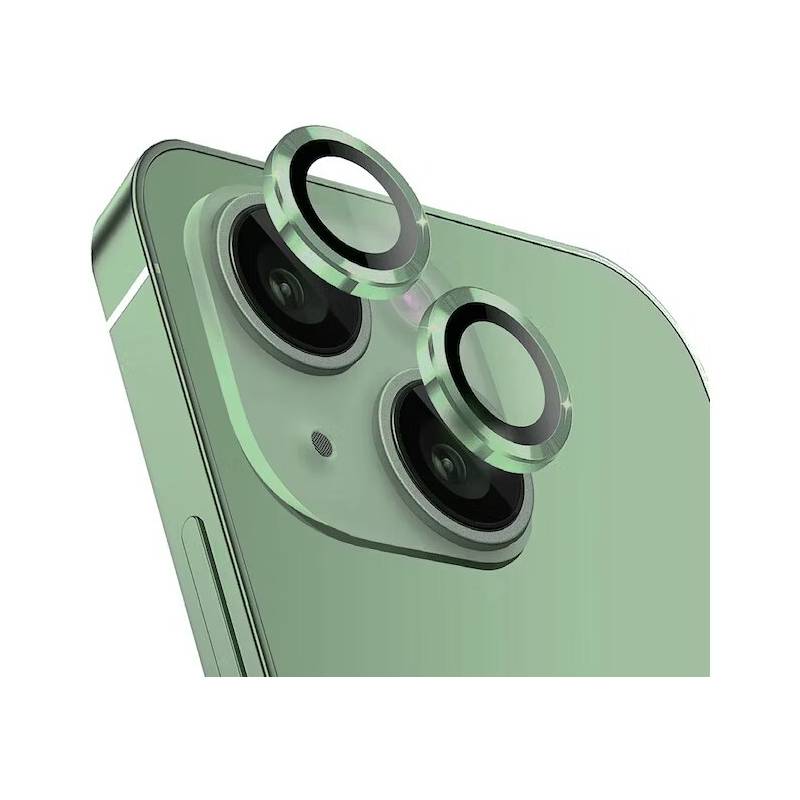 Protector de Cámara Metálico iPhone 15 / 15 Plus Verde GENERICO