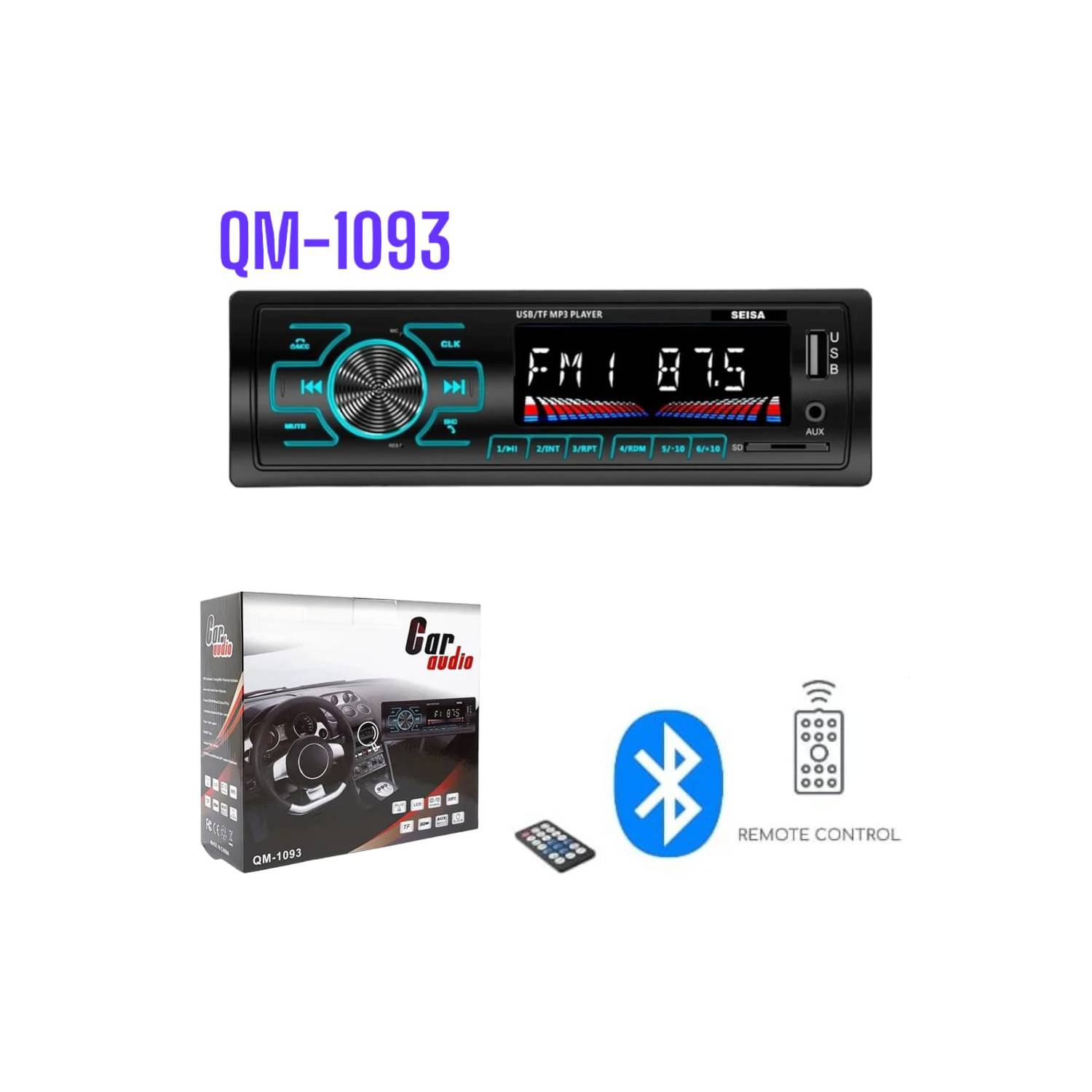 Stereo Autoradio para Autos con Pantalla Digital LCD Bluetooth OEM