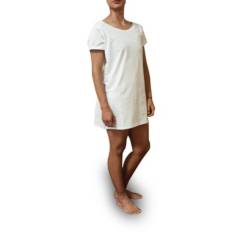 GENERICO - Pijama blanca sin diseño manga corta