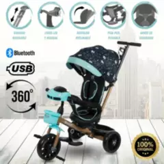 EBABY - Triciclo Guiador con Bluetooth para Niños «ROY» Menta