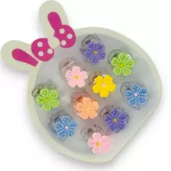 KAWAI - Set 10 Ganchos para niñas y bebés - Flores
