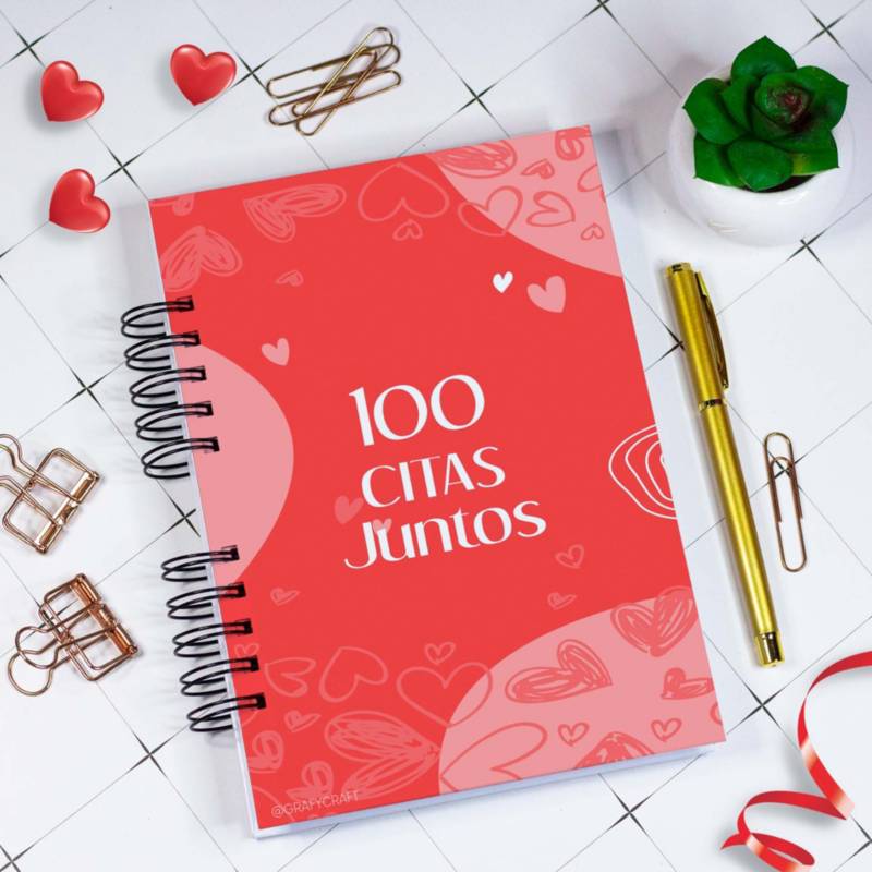 Libreta 100 Citas Juntos, Álbum 100 Citas Juntos, Agenda : :  Productos Handmade