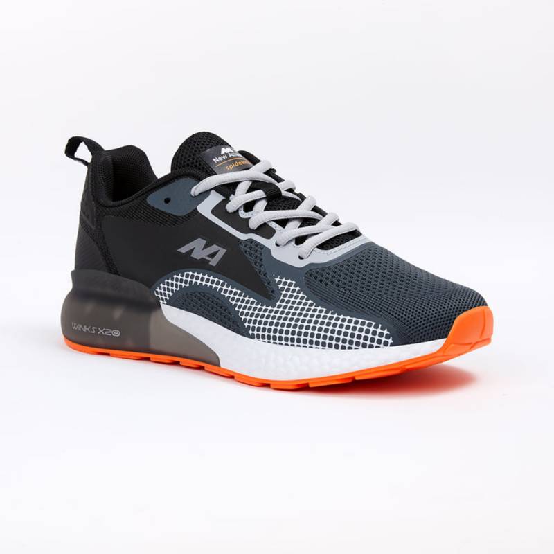 ZAPATILLAS NEW ATHLETIC LIFESTYLE WINKS X45 GRIS CON NARANJA