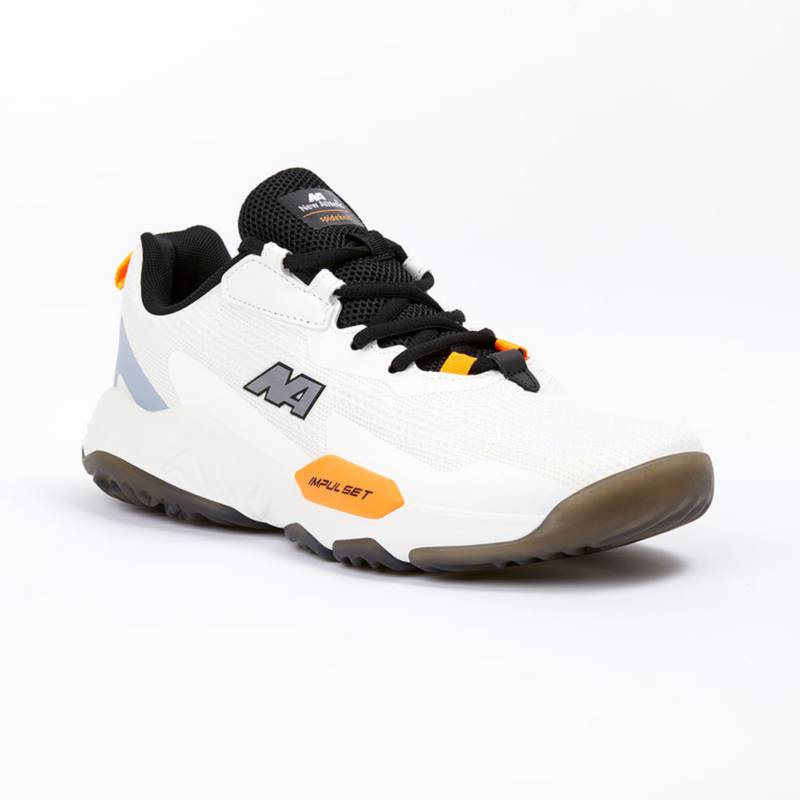 ZAPATILLAS NEW ATHLETIC BASKETBALL IMPULSET04 BEIGE CON NARANJA