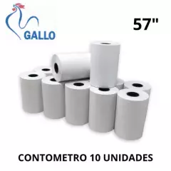 GALLOS - PAPEL TERMICO 57" GALLO 10 UNIDADES