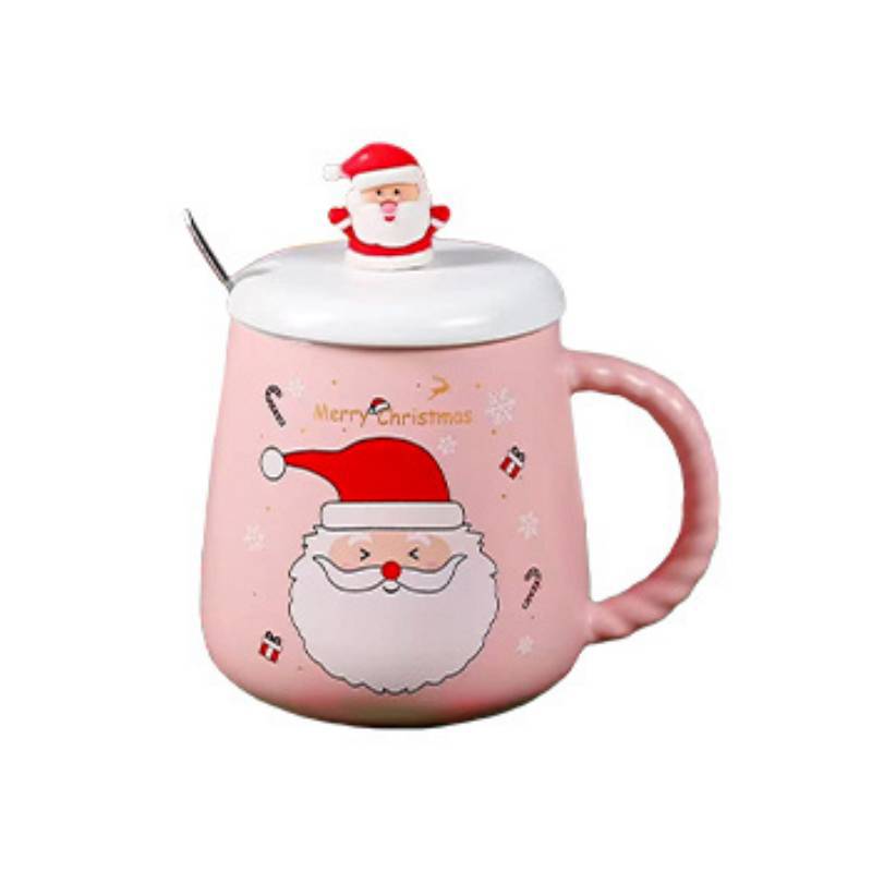 TAZAS NAVIDEÑAS CON PLATO - Rosadito