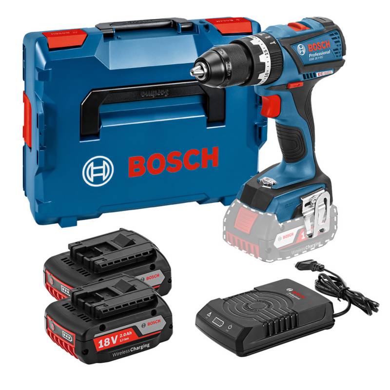 Taladro Percutor Bosch 60Nm GSB 18 V-EC Inductive + 2BAT + CARGADOR