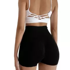 DENISASAA - Pantalones cortos de yoga deportivos de cintura alta para mujer