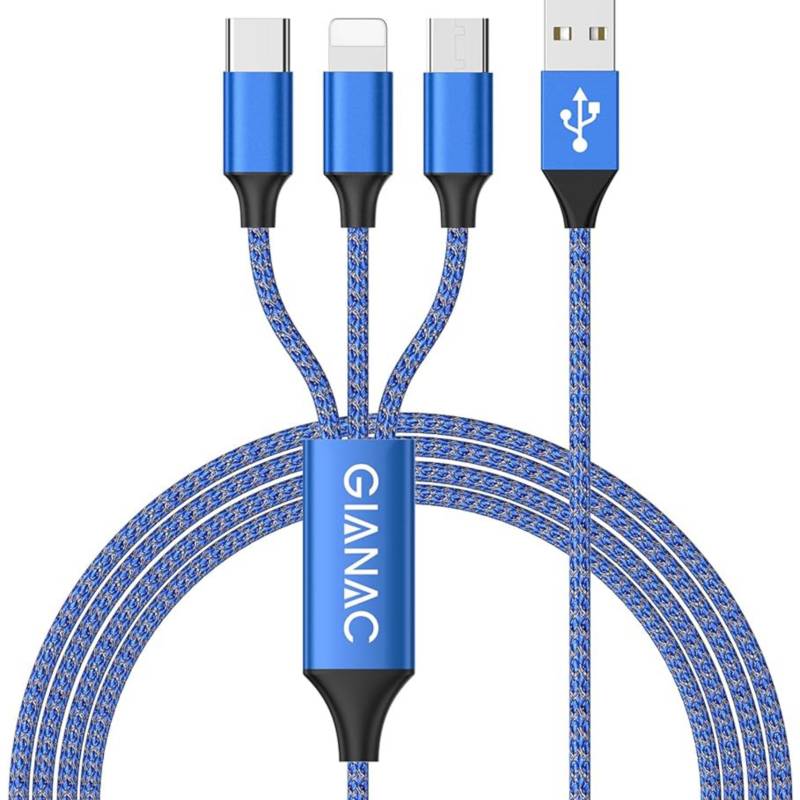 3 en 1 Multi Cable de Carga, 1.2Multi USB Cargador Cable GENERICO