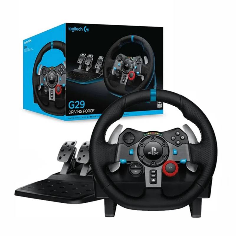 Timon Alambrico Logitech Driving Force G29 USB 2.0 para PS3 PS4 Negro  (Black)