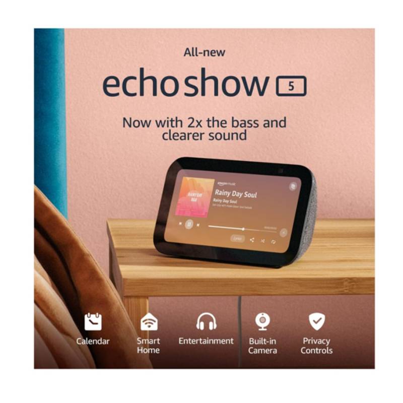 Echo Show 5 smart display with Alexa – 3rd Generation 2023 Model  840080505848