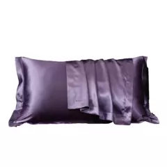 DENISASAA - Funda de almohada de seda de morera transpirable de doble cara-morado