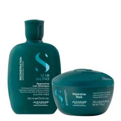 ALFAPARF MILANO - ALFAPARF SEMI DI LINO – Reparative Shampoo 250 ml + Mask 200 ml