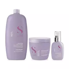 ALFAPARF MILANO - ALFAPARF SEMI DI LINO – Smoothing Trio Shampoo 1L + Mask 500 ml + Smoothing Cream 125 ml