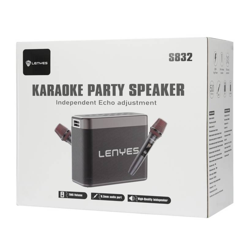 Parlante 200 Watts(RMS) Lenyes S832 Karaoke dura 22horas Micrófono UHF LENYES |  falabella.com