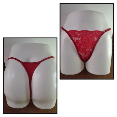 PANTY SEMI HILO SEXY DE ENCAJE Y ALGODON TALLA UNICA AJUSTABLE