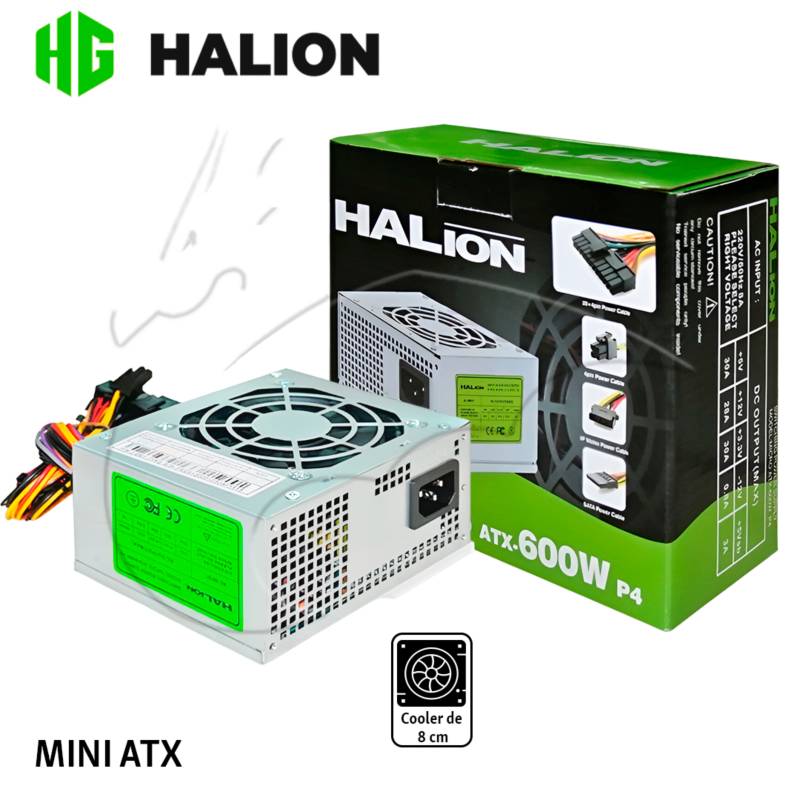 HALION - Fuente de Poder 600W Mini ATX Halion