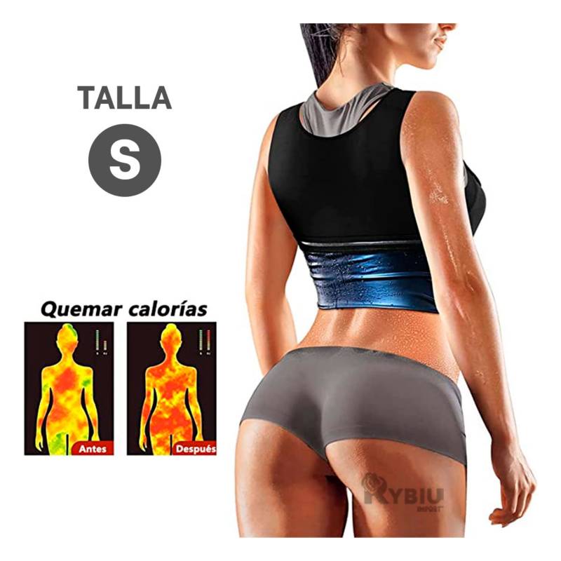 Camiseta Reductora Adelgazadora Faja Sauna de Talla S RYBIU IMPORT