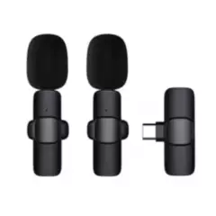 GENERICO - Microfono Inalambrico K9 de Solapa Dual Para Celulares iPhone