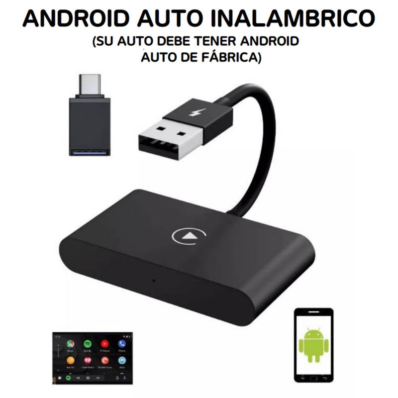 Android auto inalambrico sin cables conexión rápida IMPORTADO