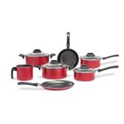 Juego De Ollas Cerámica 11 Piezas Cuisinart Rojo