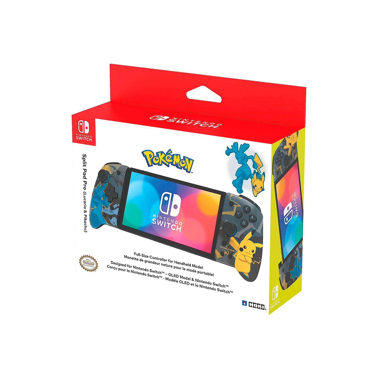 Hori Split Pad Pro Pokemon Pikachu y Lucario Gamepad para Nintendo
