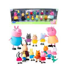 Pepa Pig - Set De Peppa Pig 15 Personajes Familia y Amigos