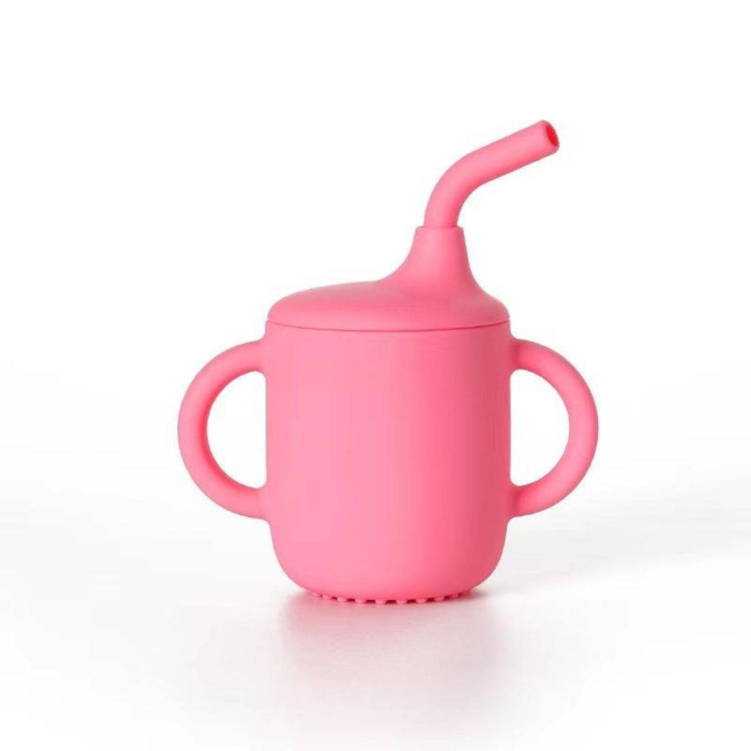 Set Taza Vaso De Silicona Para Bebe Rosa - Deal Store: Tu tienda