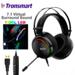 TRONSMART - Audifono USB Para PC laptop Gamer Tronsmart Glary Bass PS4 Luces LED