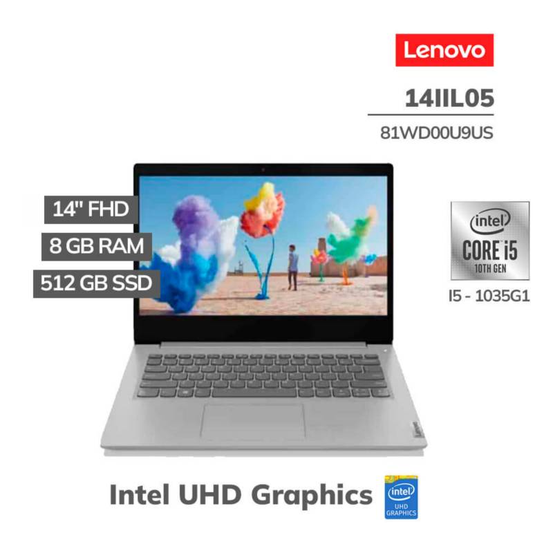 LAPTOP LENOVO Ideapad 3 14IIL05 I5-1035G1 8GB 512GB SSD 14