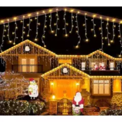 GENERICO - Cortina Luces Led Decoración Navidad Cálida 3m Extensible