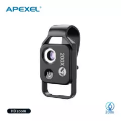 APEXEL - Lente Apexel Microscopio Led 200x P-Smartphone Resolucion HD MS002CBK
