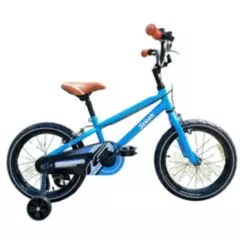 JOY STAR - Bicicleta con Rueditas de Apoyo Stitch Aro 16 Azul