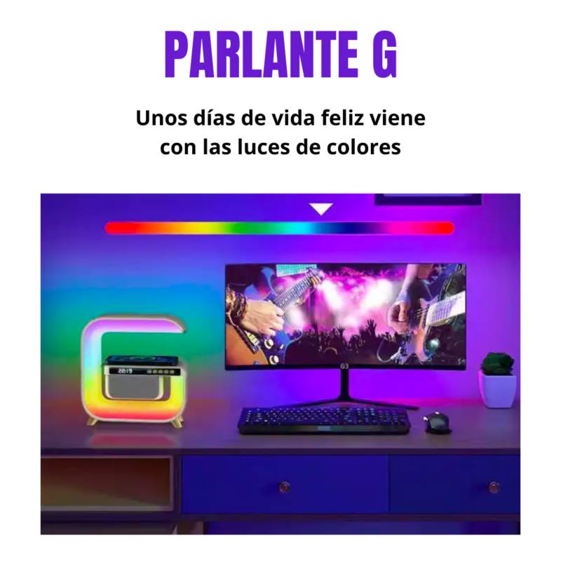 Lampara Inteligente G Led Rgb Parlante Bt Carga Inalambrica – InTouch Perú