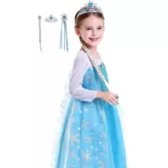 GENERICO - Disfraz Frozen Elsa Importado Regalo Navidad Cumpleaños