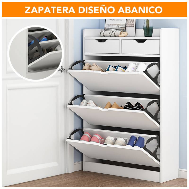 MUEBLANA, Zapatera Organizador Lisboa – Mueble Organizador con Repisas, Hasta 9 Pares 63 cm x 30 cm, Estantes Organizadores para Zapatos Mueblana  LISBOA