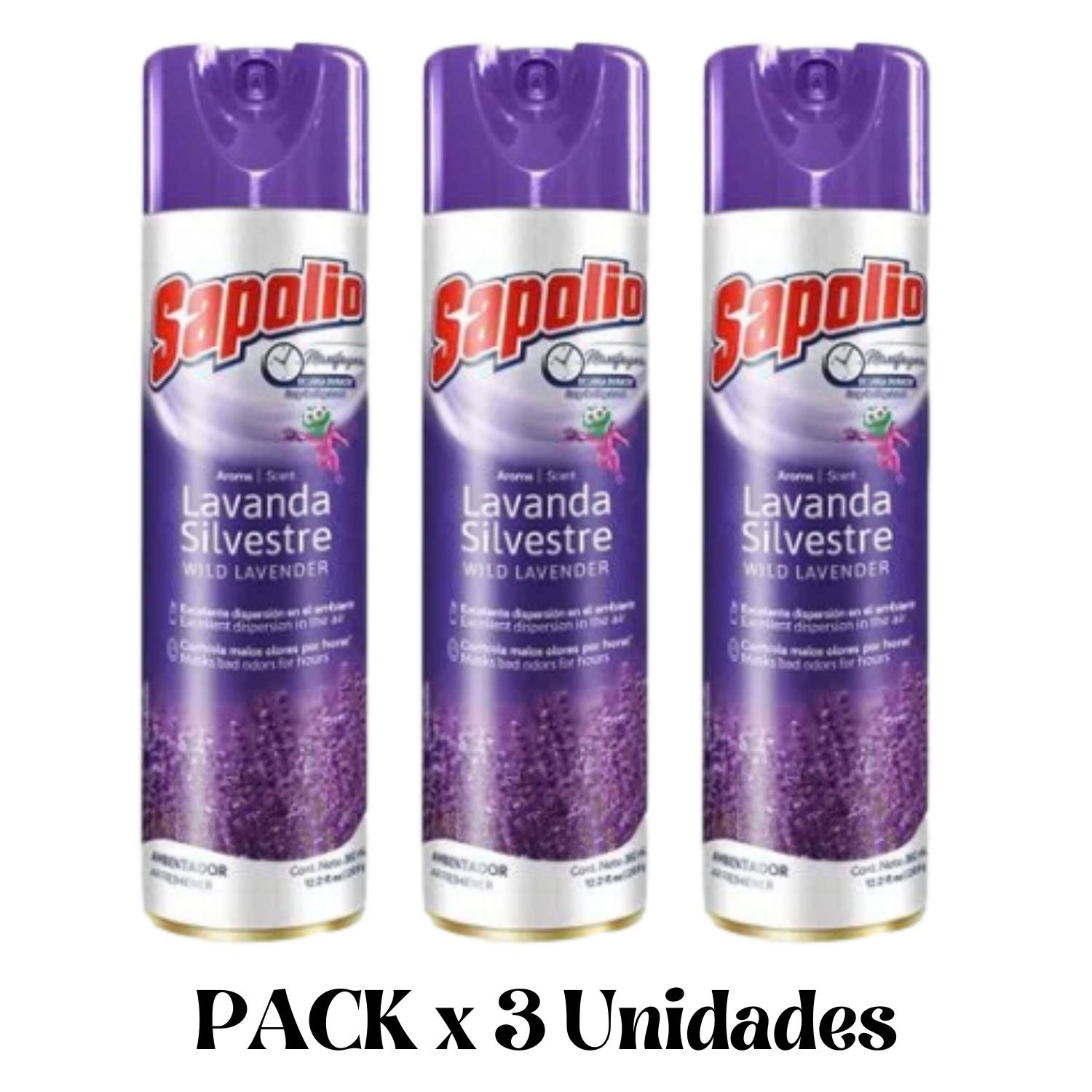 Desinfectante en Spray SAPOLIO Lavanda Frasco 360ml