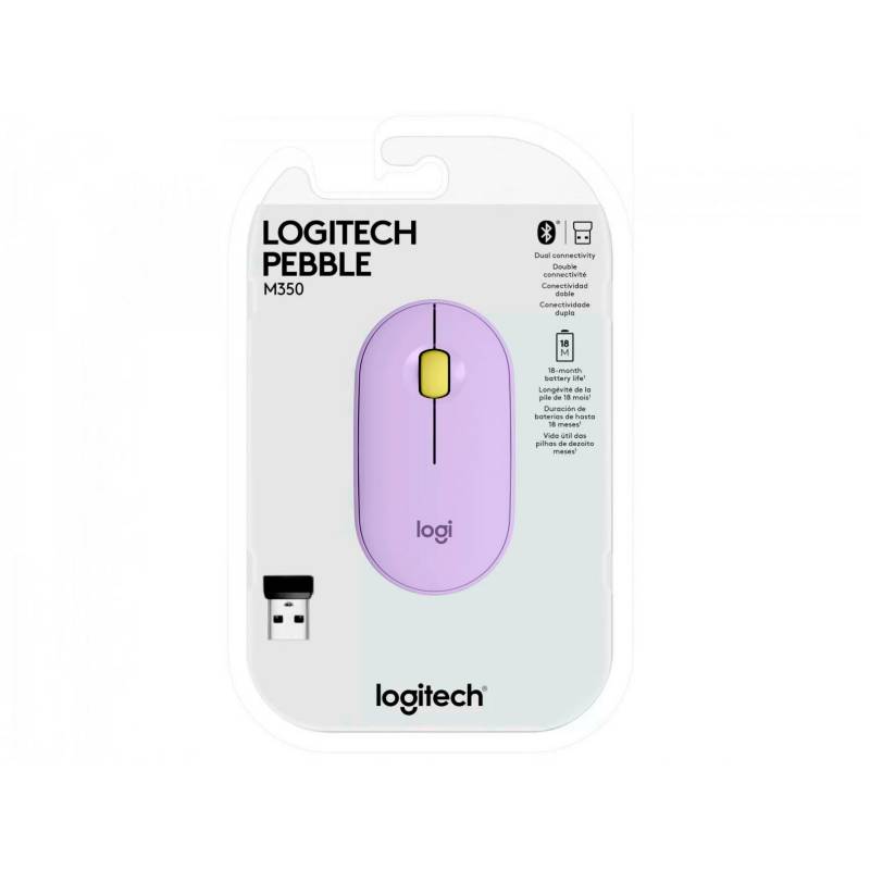 Buy Logitech Pebble M350 Wireless and Bluetooth Mouse (Lavender)